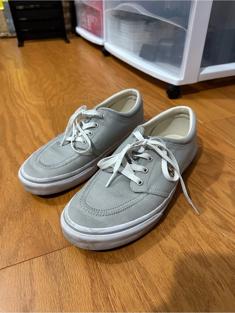 Men’s Light Gray Canvas Polo Ralph Lauren Sneakers - Casual Lace-Up Shoes